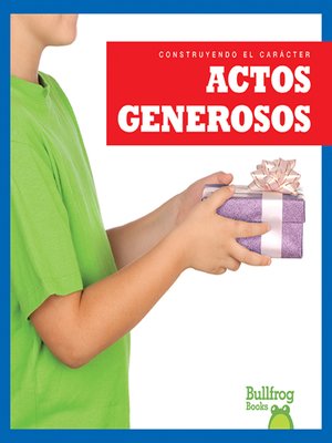 cover image of Actos generosos (Showing Generosity)